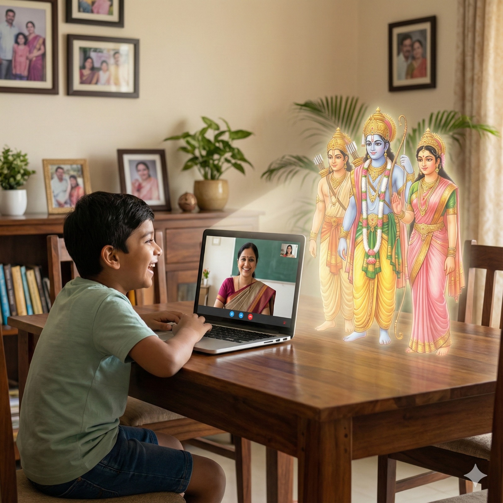 Child engaging with stories